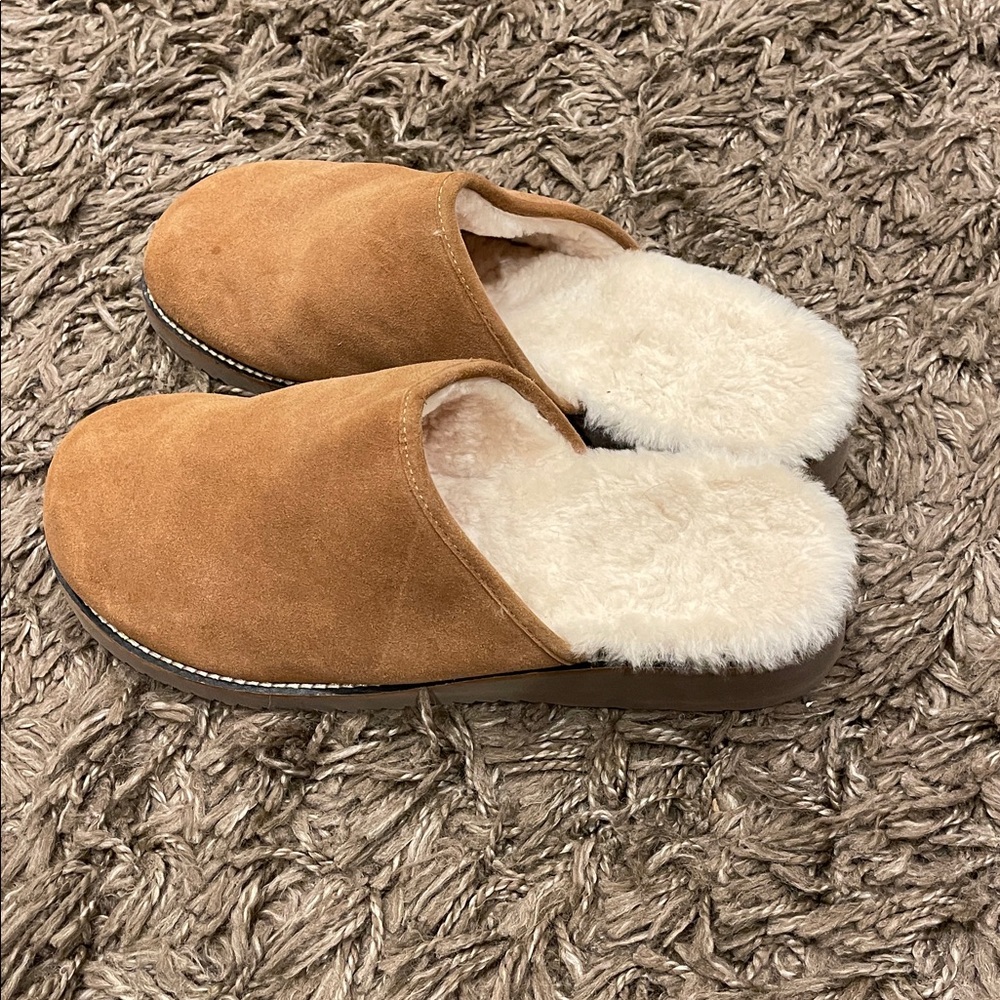 Simple Cloud 11 Mens Size W sz 13 Slip On Mule Clogs Shoes Brown Suede Sheep
Fur - Picture 3 of 9